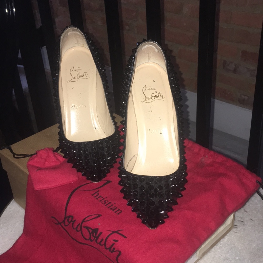 Authentic Christian louboutin piagelle spike 100 - Picture 2 of 3